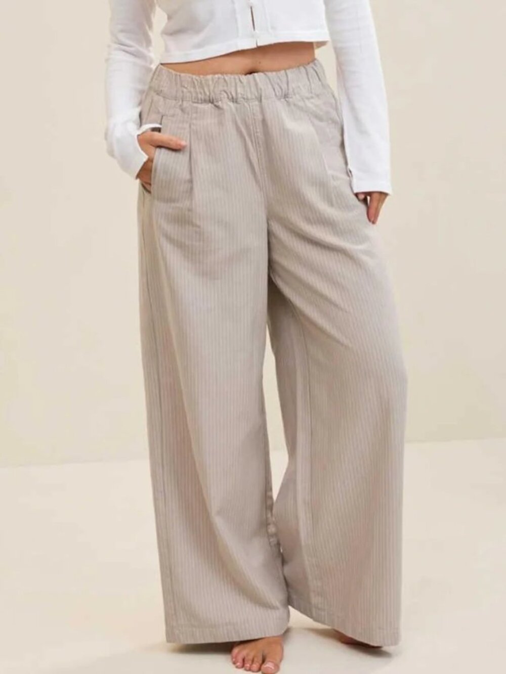 Aerie Wide Leg Pinstripe Pants – Women's Medium – NWT